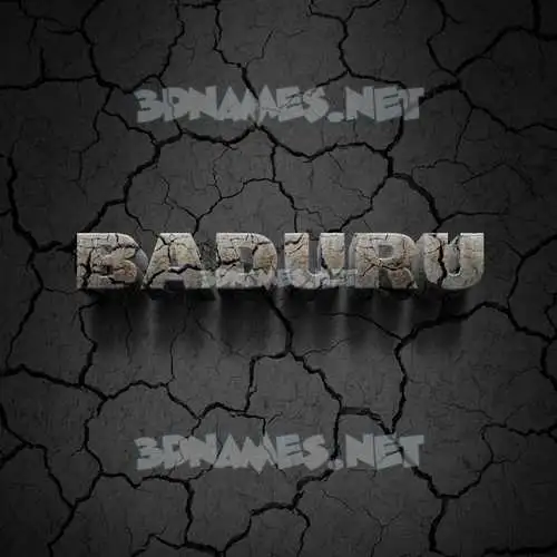 baduru in Cracked Stone style - 3D name wallpaper baduru in Cracked Stone style - 3D name wallpaper