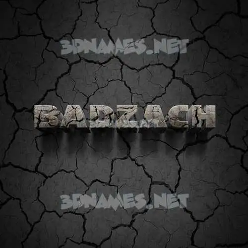badzach in Cracked Stone style - 3D name wallpaper badzach in Cracked Stone style - 3D name wallpaper