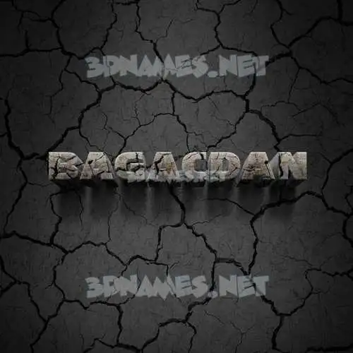 bagacdan in Cracked Stone style - 3D name wallpaper bagacdan in Cracked Stone style - 3D name wallpaper