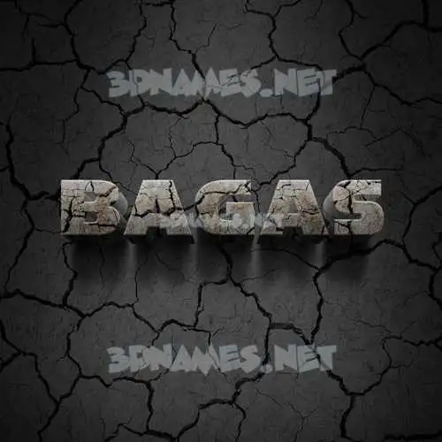 bagas in Cracked Stone style - 3D name wallpaper bagas in Cracked Stone style - 3D name wallpaper