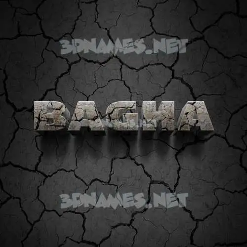 bagha in Cracked Stone style - 3D name wallpaper bagha in Cracked Stone style - 3D name wallpaper