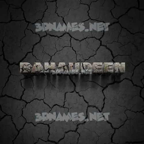 bahaudeen in Cracked Stone style - 3D name wallpaper bahaudeen in Cracked Stone style - 3D name wallpaper