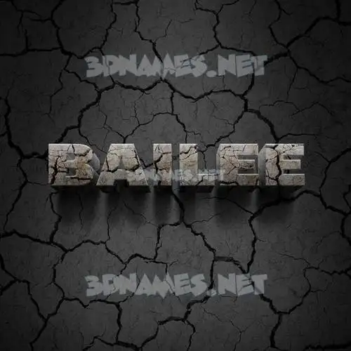 bailee in Cracked Stone style - 3D name wallpaper
