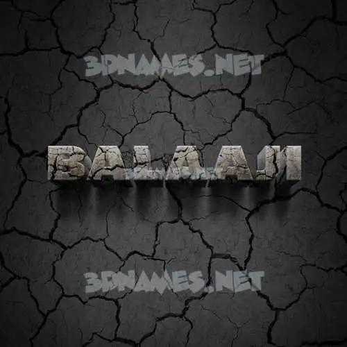 balaaji in Cracked Stone style - 3D name wallpaper