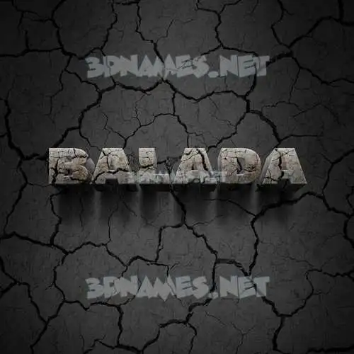 balada in Cracked Stone style - 3D name wallpaper balada in Cracked Stone style - 3D name wallpaper