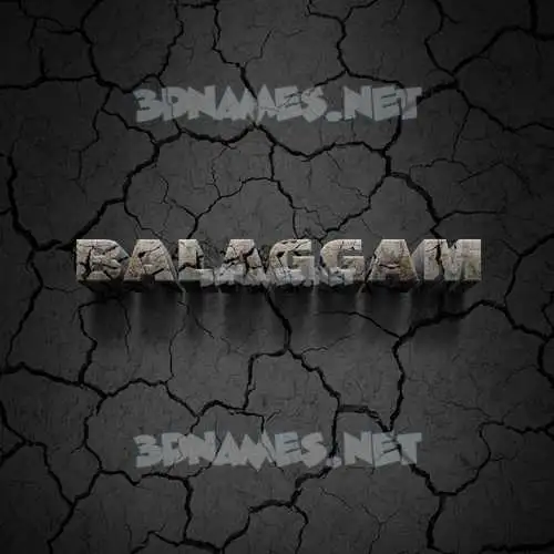 balaggam in Cracked Stone style - 3D name wallpaper balaggam in Cracked Stone style - 3D name wallpaper