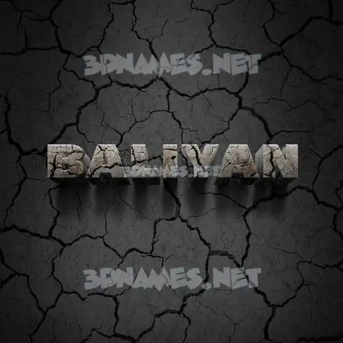 baliyan in Cracked Stone style - 3D name wallpaper baliyan in Cracked Stone style - 3D name wallpaper