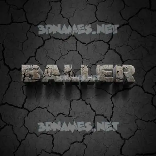 baller in Cracked Stone style - 3D name wallpaper baller in Cracked Stone style - 3D name wallpaper
