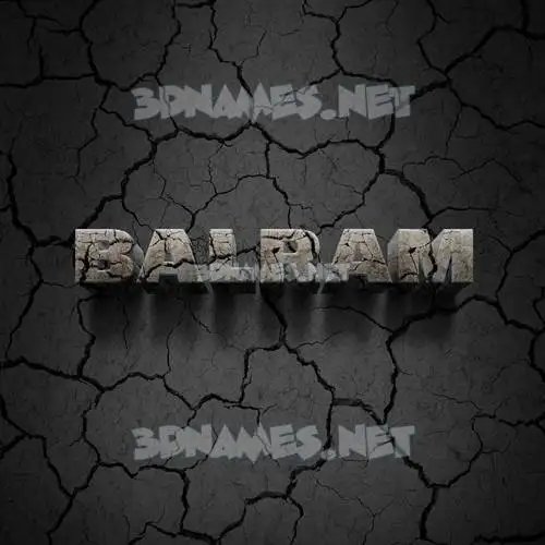 balram in Cracked Stone style - 3D name wallpaper