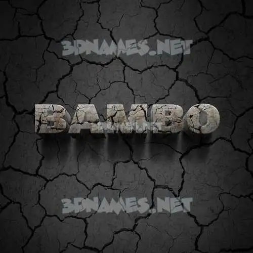 bambo in Cracked Stone style - 3D name wallpaper bambo in Cracked Stone style - 3D name wallpaper