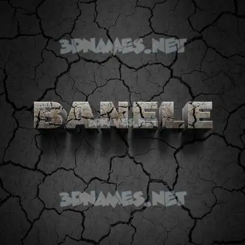 banele in Cracked Stone style - 3D name wallpaper