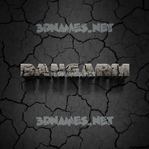 bangarm in Cracked Stone style - 3D name wallpaper bangarm in Cracked Stone style - 3D name wallpaper