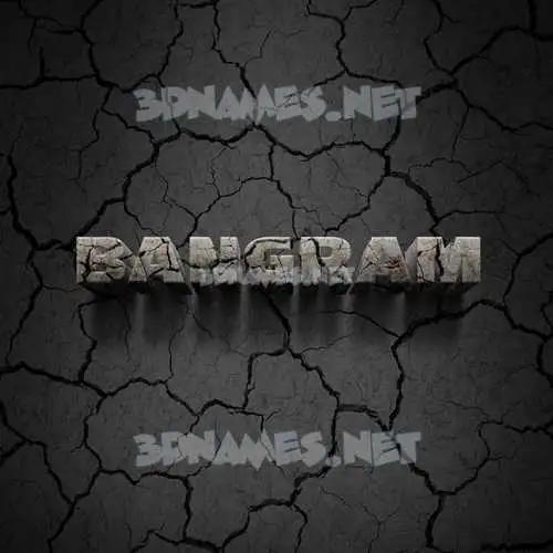 bangram in Cracked Stone style - 3D name wallpaper bangram in Cracked Stone style - 3D name wallpaper
