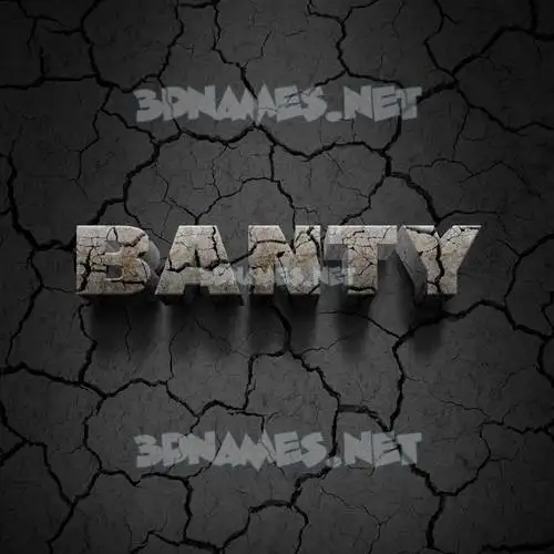 banty in Cracked Stone style - 3D name wallpaper banty in Cracked Stone style - 3D name wallpaper