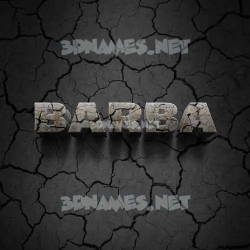 barba in Cracked Stone style - 3D name wallpaper barba in Cracked Stone style - 3D name wallpaper