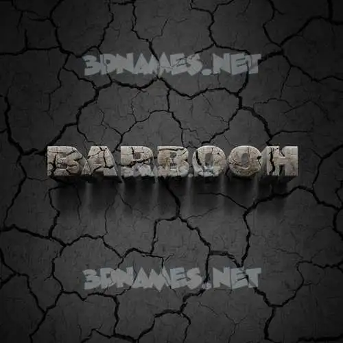 barbooh in Cracked Stone style - 3D name wallpaper barbooh in Cracked Stone style - 3D name wallpaper