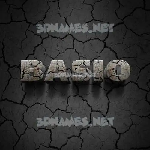 basio in Cracked Stone style - 3D name wallpaper basio in Cracked Stone style - 3D name wallpaper