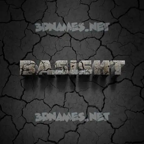 basisht in Cracked Stone style - 3D name wallpaper basisht in Cracked Stone style - 3D name wallpaper