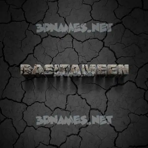 basitameen in Cracked Stone style - 3D name wallpaper basitameen in Cracked Stone style - 3D name wallpaper