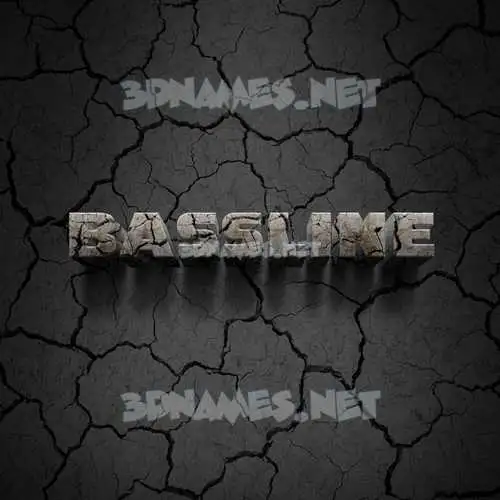 bassline in Cracked Stone style - 3D name wallpaper bassline in Cracked Stone style - 3D name wallpaper