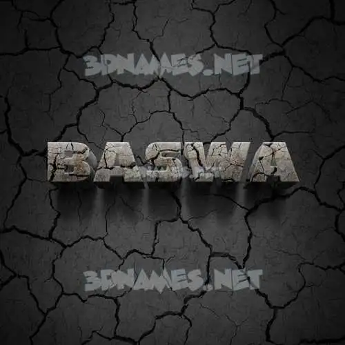 baswa in Cracked Stone style - 3D name wallpaper baswa in Cracked Stone style - 3D name wallpaper