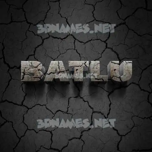 batlu in Cracked Stone style - 3D name wallpaper batlu in Cracked Stone style - 3D name wallpaper
