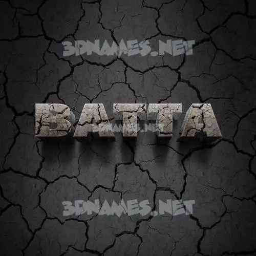 batta in Cracked Stone style - 3D name wallpaper batta in Cracked Stone style - 3D name wallpaper