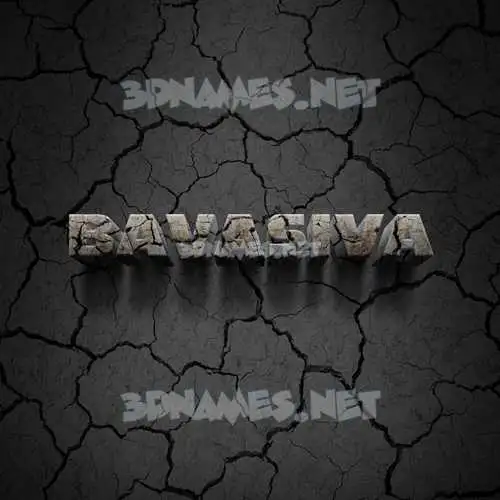 bavasiva in Cracked Stone style - 3D name wallpaper