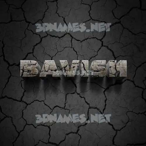 bavish in Cracked Stone style - 3D name wallpaper bavish in Cracked Stone style - 3D name wallpaper