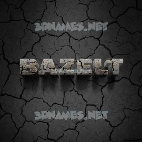 bazelt in Cracked Stone style - 3D name wallpaper