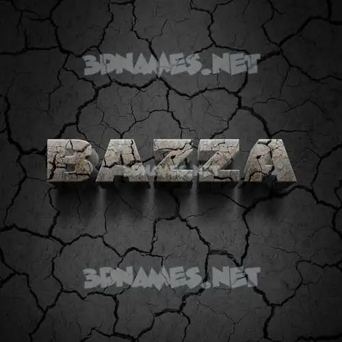 bazza in Cracked Stone style - 3D name wallpaper bazza in Cracked Stone style - 3D name wallpaper