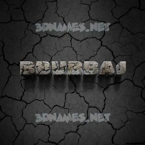 bbubbaj in Cracked Stone style - 3D name wallpaper bbubbaj in Cracked Stone style - 3D name wallpaper