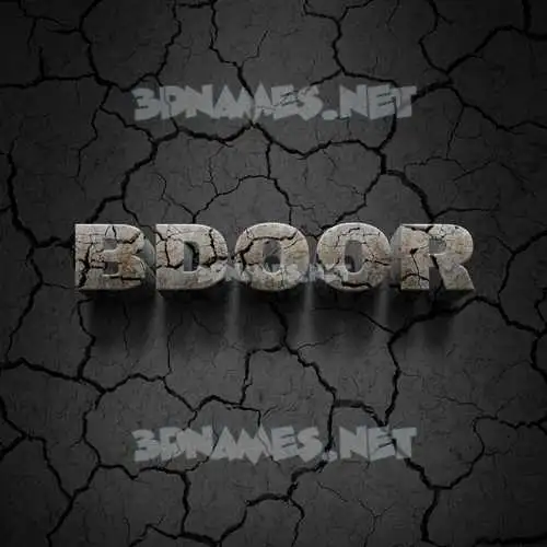 bdoor in Cracked Stone style - 3D name wallpaper bdoor in Cracked Stone style - 3D name wallpaper