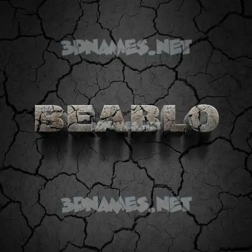 beablo in Cracked Stone style - 3D name wallpaper beablo in Cracked Stone style - 3D name wallpaper