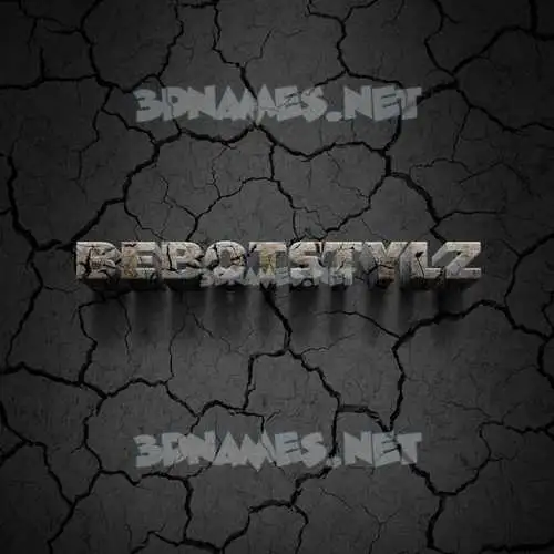 bebotstylz in Cracked Stone style - 3D name wallpaper bebotstylz in Cracked Stone style - 3D name wallpaper