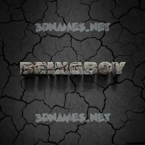 beingboy in Cracked Stone style - 3D name wallpaper beingboy in Cracked Stone style - 3D name wallpaper