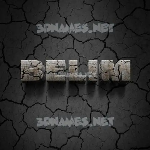 belim in Cracked Stone style - 3D name wallpaper