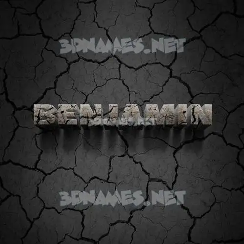 benjamin in Cracked Stone style - 3D name wallpaper