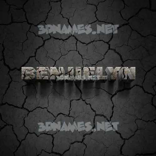 benjielyn in Cracked Stone style - 3D name wallpaper benjielyn in Cracked Stone style - 3D name wallpaper