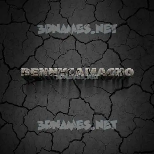 bennycamacho in Cracked Stone style - 3D name wallpaper bennycamacho in Cracked Stone style - 3D name wallpaper