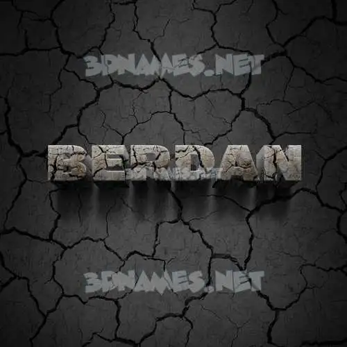 berdan in Cracked Stone style - 3D name wallpaper berdan in Cracked Stone style - 3D name wallpaper
