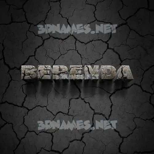 berenda in Cracked Stone style - 3D name wallpaper