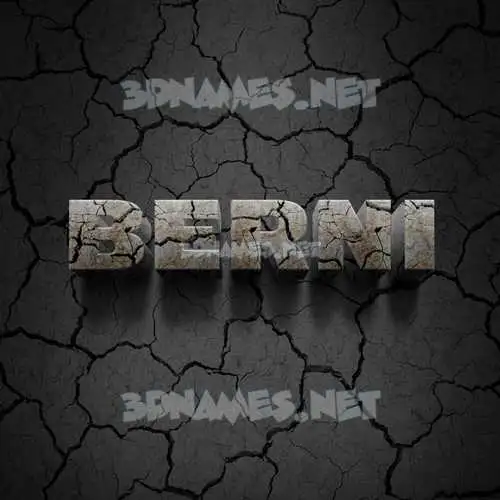berni in Cracked Stone style - 3D name wallpaper berni in Cracked Stone style - 3D name wallpaper