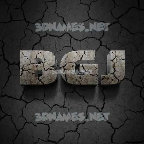 bgj in Cracked Stone style - 3D name wallpaper bgj in Cracked Stone style - 3D name wallpaper