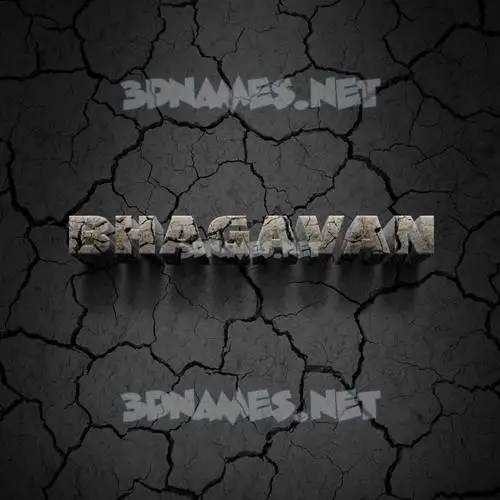 bhagavan in Cracked Stone style - 3D name wallpaper