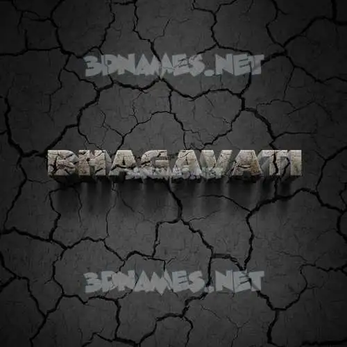 bhagavati in Cracked Stone style - 3D name wallpaper