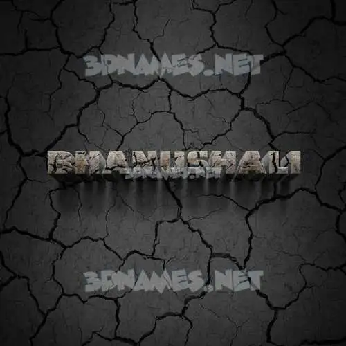 bhanushali in Cracked Stone style - 3D name wallpaper