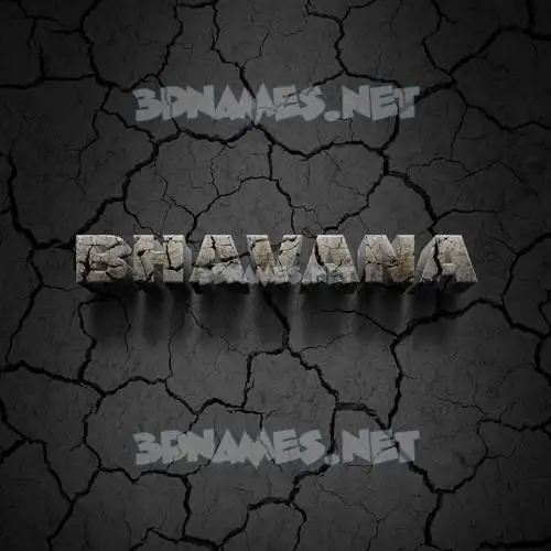 bhavana in Cracked Stone style - 3D name wallpaper
