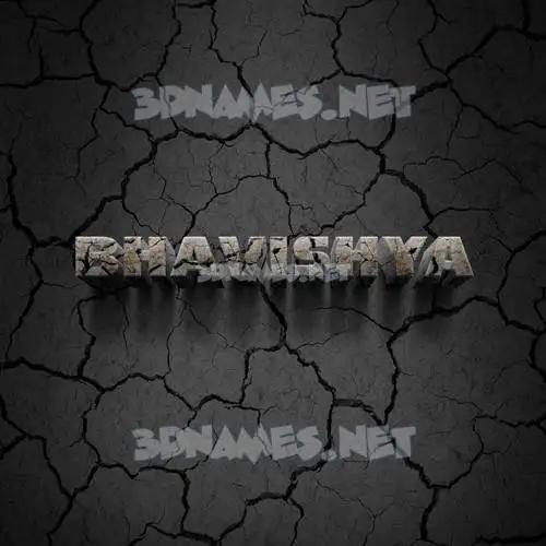 bhavishya in Cracked Stone style - 3D name wallpaper