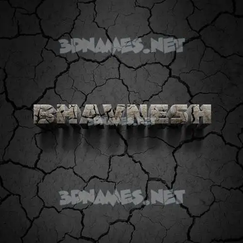 bhavnesh in Cracked Stone style - 3D name wallpaper
